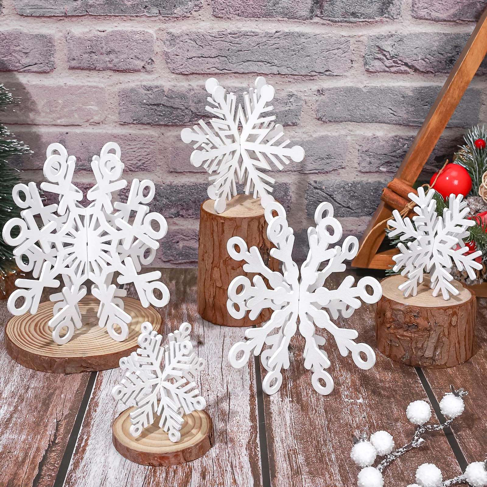 Décoration de table de Noël : créez une ambiance hivernale avec le flocon de neige 3D en bois