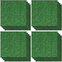 Nuanchu 12-Pack 6x6 Inch Artificial Grass Mats - Realistic Fake Turf Squares for DIY Crafts, Party Decor, Dollhouses, Pet Areas, Indoor Outdoor Green