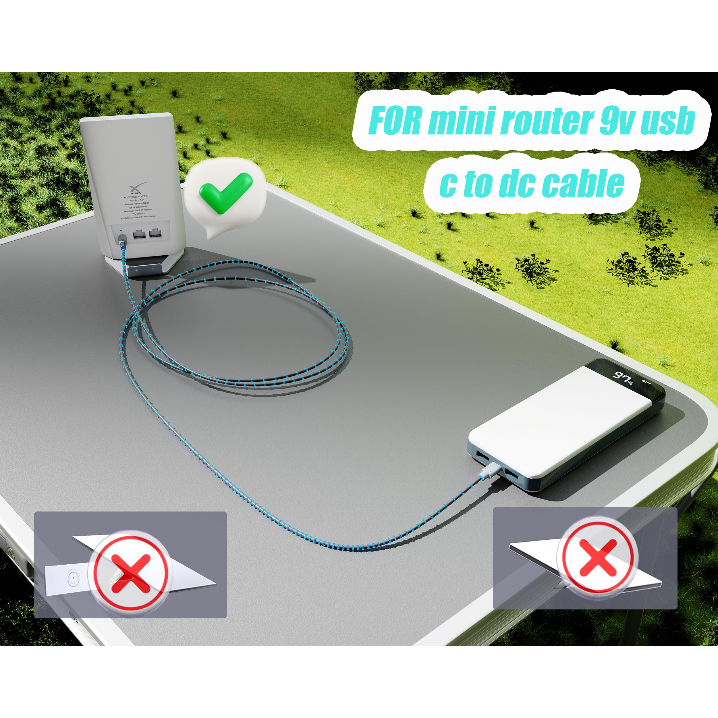 Amazon.com: Starlink Mini Router Cable 3.28FT USB-C to DC Charging