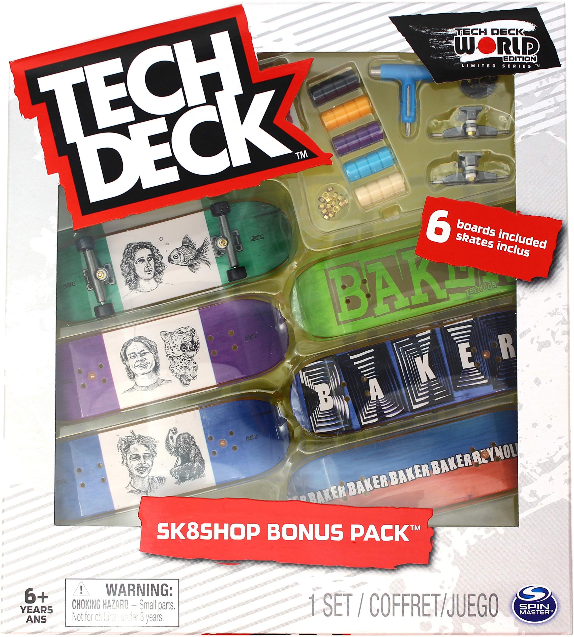 Tech-Deck Sk8shop Bonus Pack World Edition Limited Series (Baker)