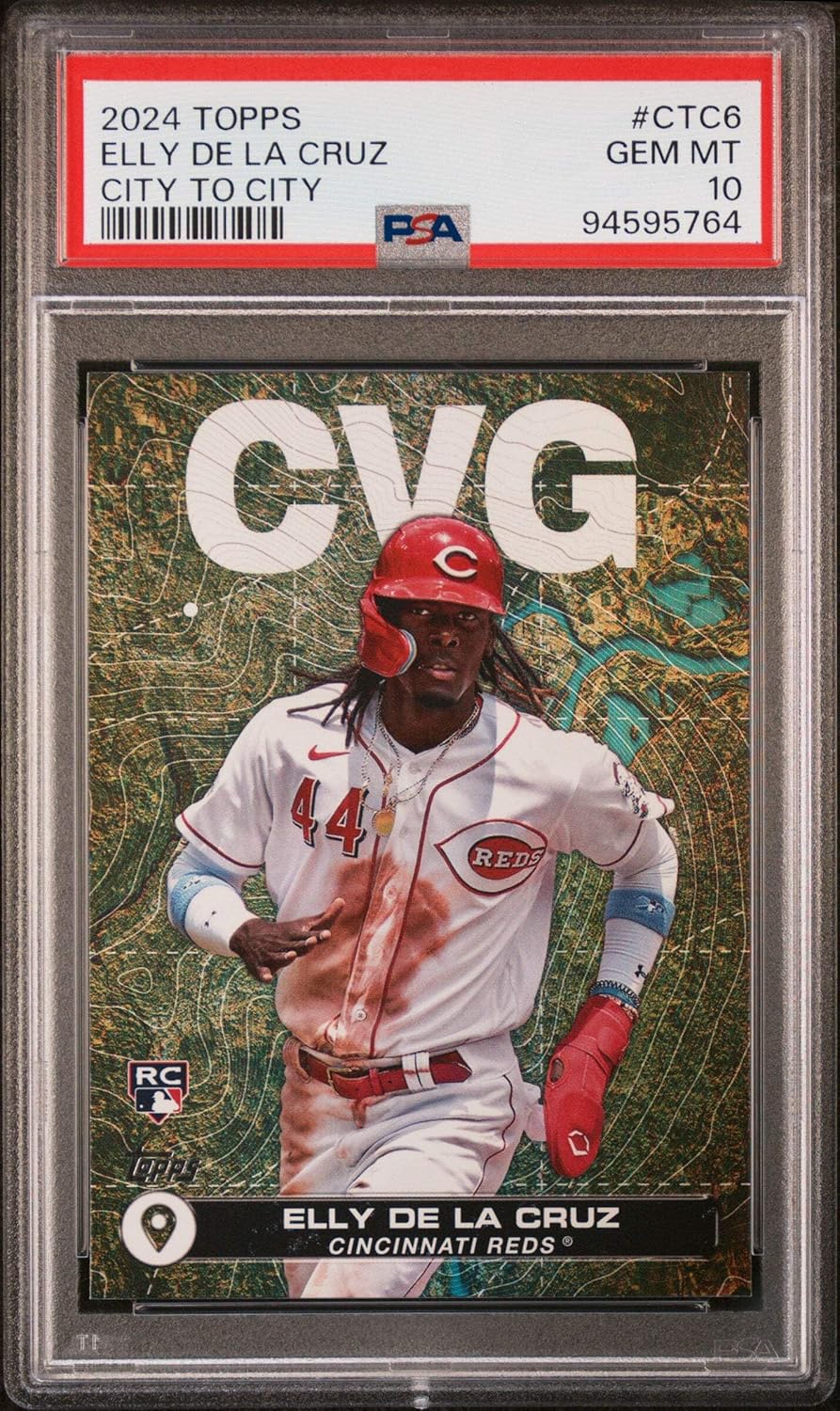 Graded 2024 Topps Elly De La Cruz #CTC6 City to City Rookie RC Baseball Card PSA 10 Gem Mint