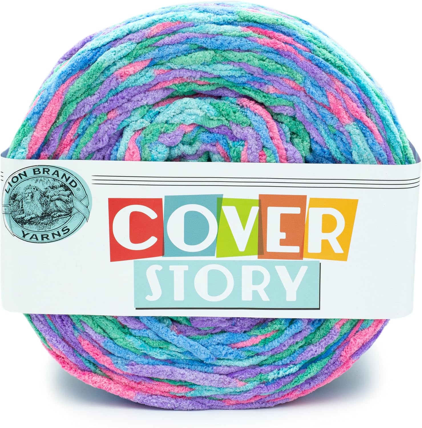 Lion Brand Yarn, Cover Story Blanket Yarn for Knitting, Crochet and Crafts, Zephyr, 1 Pack, Super Bulky Fiber for Soft Aghans, Cozy Pillows, and Easy-Care Stuffed Animals