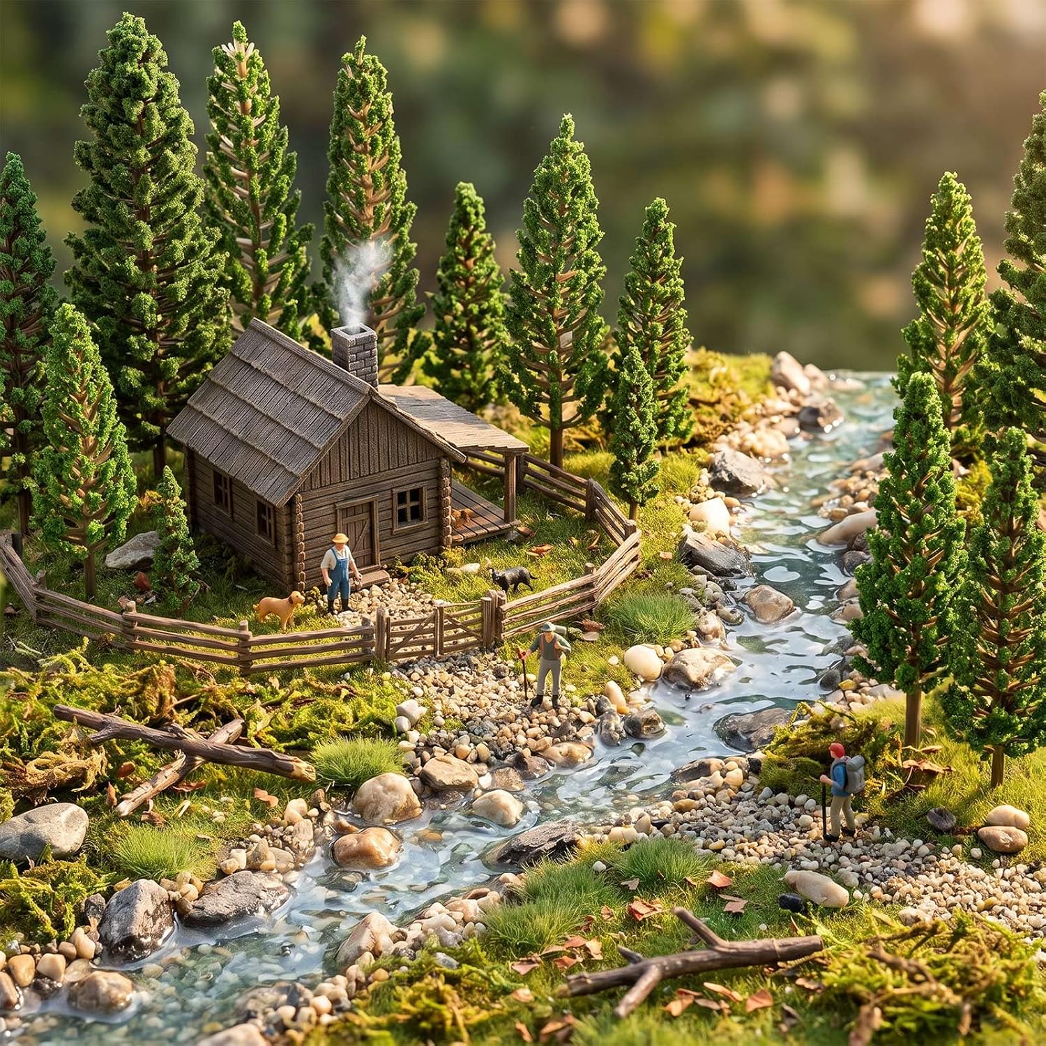 18Pcs Mixed Size Model Pine Trees, Plastic Mini Tree Diorama Supplies, Fake Trees DIY Crafts for Architecture Scenery, Forest Landscape, Cake Topper