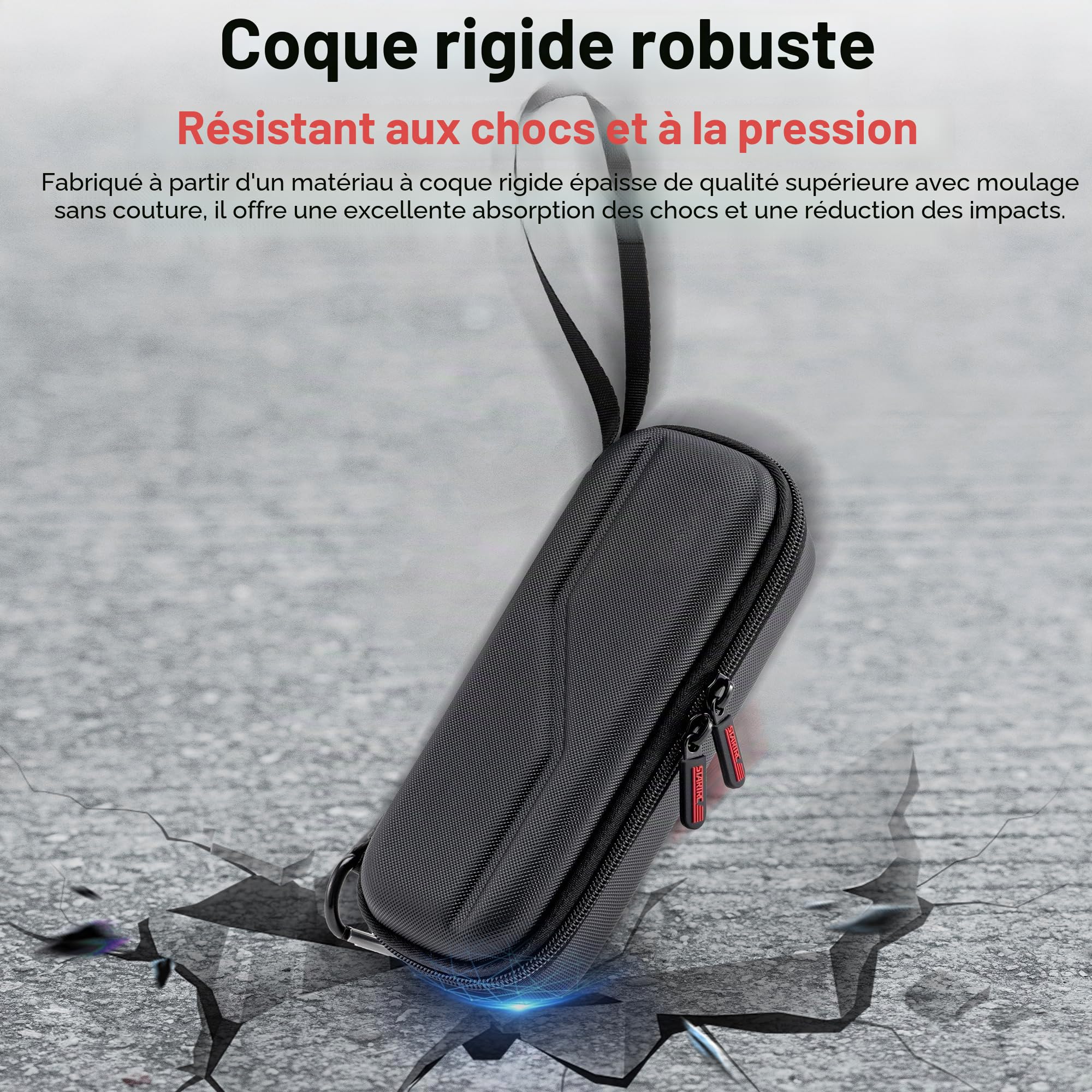 Osmo Pocket 4 Étui de Transport - Sac de Voyage Rangement Rigide Portable Étui de Protection en PU avec Mousqueton pour DJI Osmo Pocket 4 Accessoires D'appareil Photo