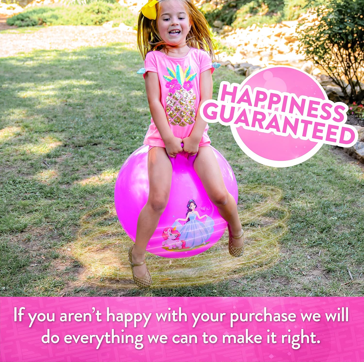 Flybar My First Pogo Pals Hopper Ball for Kids, Bouncy Ball with Handle, Balance Ball for Kids, Indoor and Outdoor Toy, Pump Included : Toys & Games