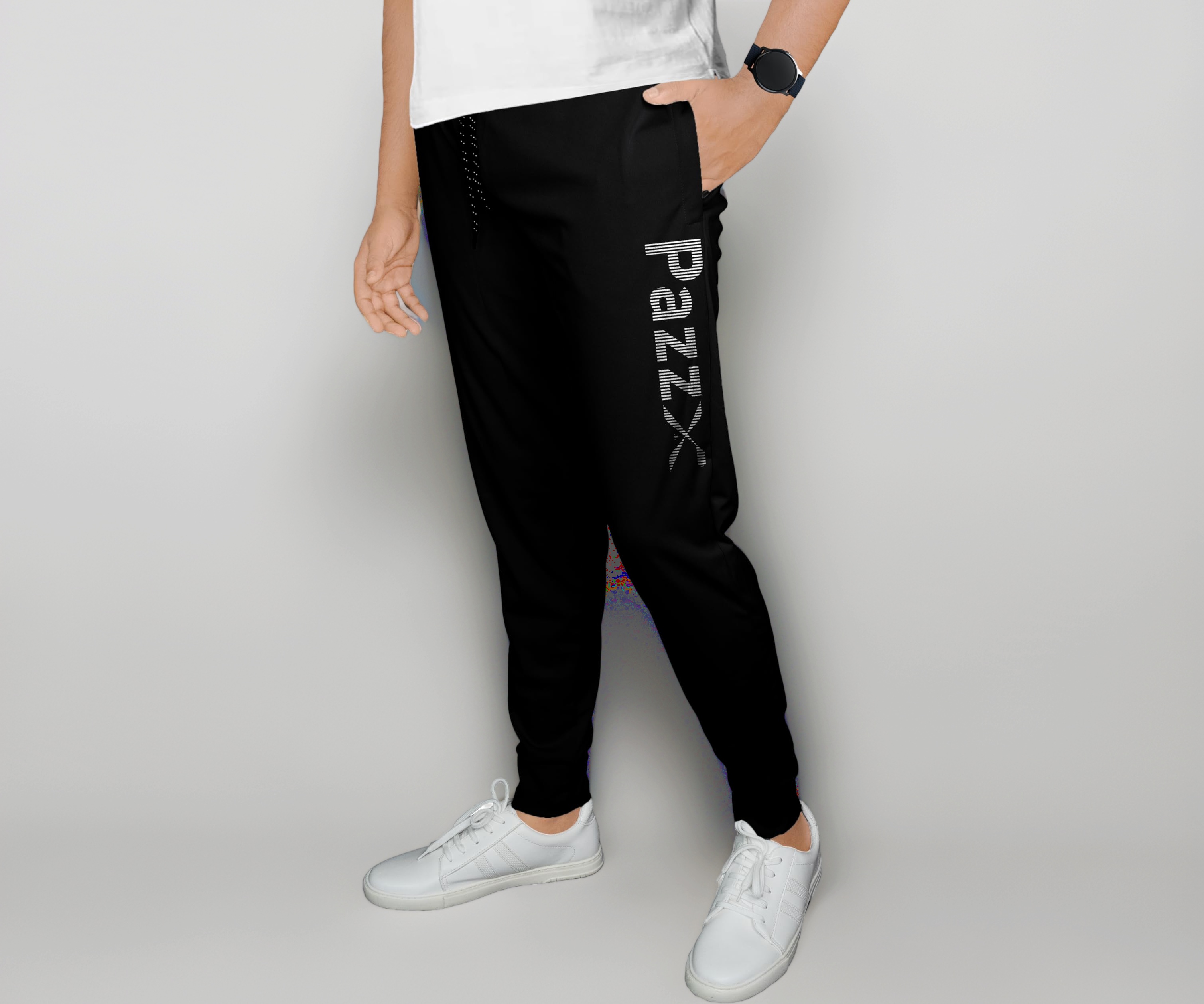 未使用phenix Thunderbolt Pants 4WAY STRETCH Pazzx Premium Men's 4-Way Stretch Lycra Track Pant with Zip