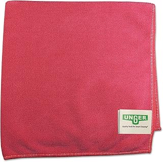 Unger MF40R MicroWipe Heavy Duty Red Microfiber Cloth - 10 / CS