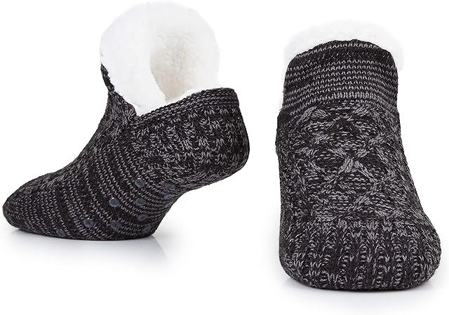 CityComfort Women Slipper Socks, Fluffy And Warm Fleece Lined Anti Slip Socks