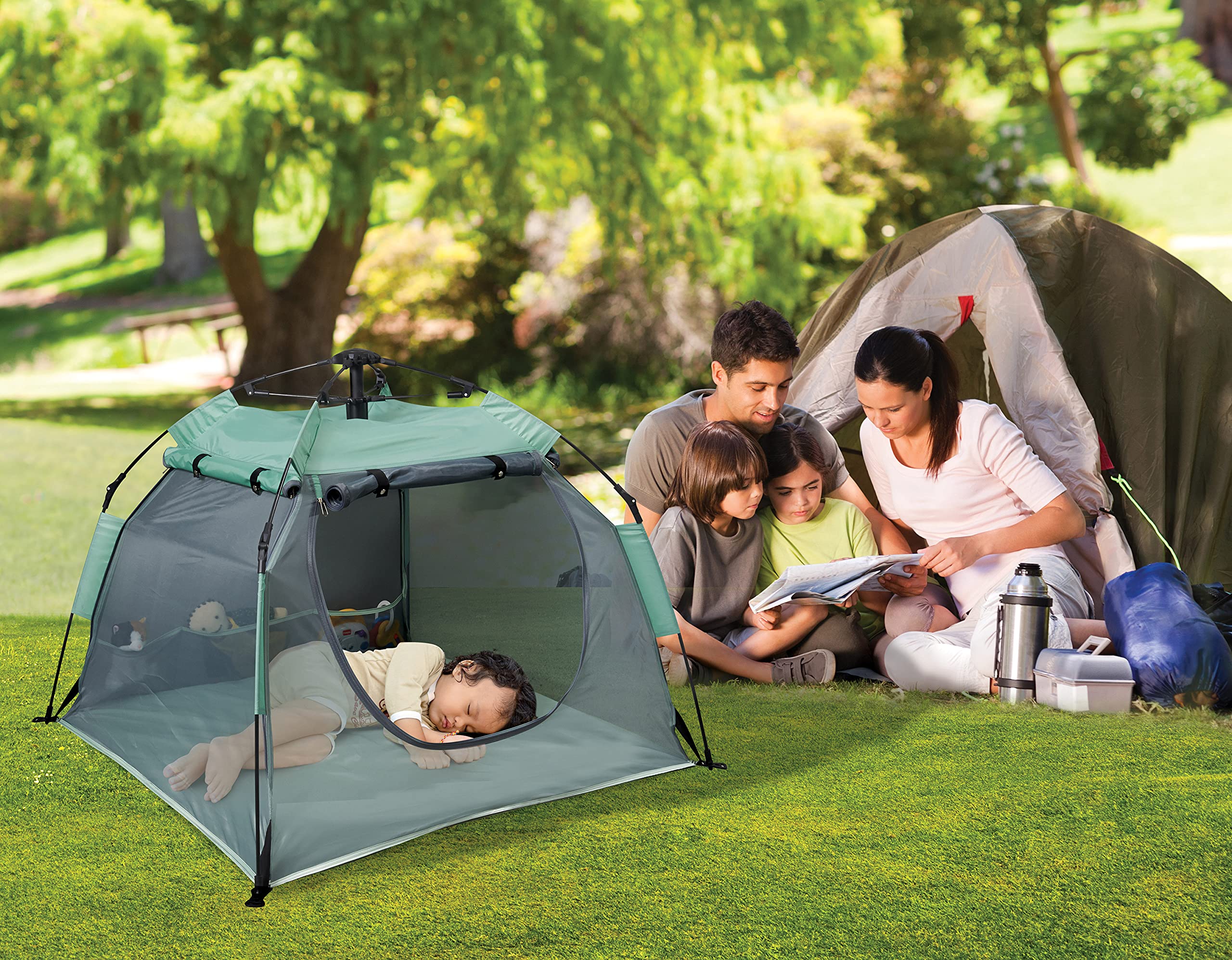 KidCoP5000 Peapod Camp - Seafoam Indoor Outdoor Travel Bed