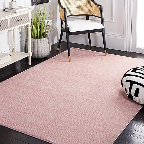 Safavieh - Tapete de 5.1 x 7.6 pies, moderno y chic que no desprende pelusas, ideal para sala de estar, comedor y dormitorio, color rosado en tonos