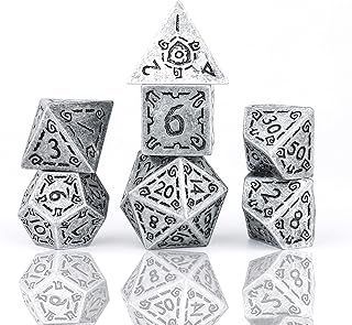 RPG Dice Set (7): Illusory Metal - Silver