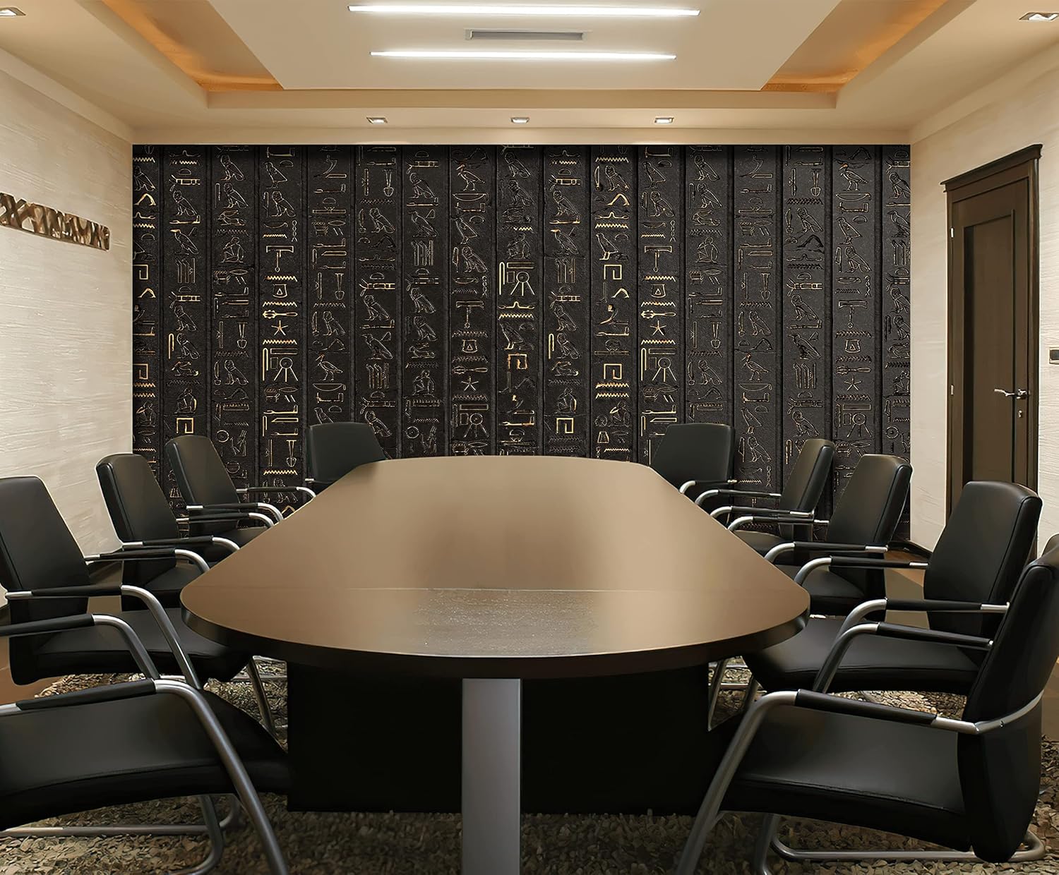 Step Into History: Mesmerizing Hieroglyphic Wallpaper for Your Home Décor, Size: 103"x68"|262x175cm