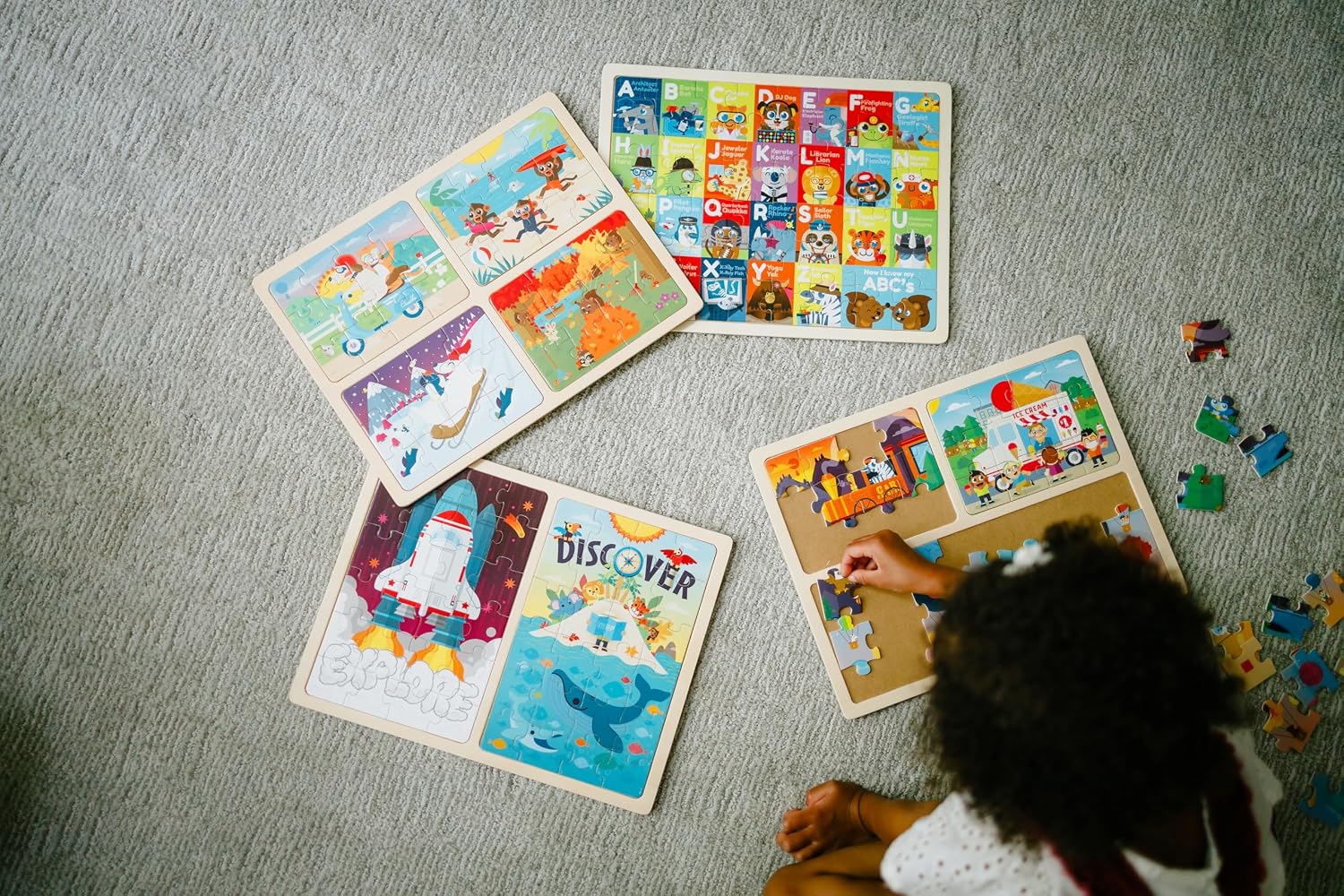 Chuckle and Roar - Toddler Puzzle Set Ages 2-4 – Colorful Preschool Learning Puzzles for Kids – Large Pieces Educational Toy for Fine Motor Skills & Early Brain Development