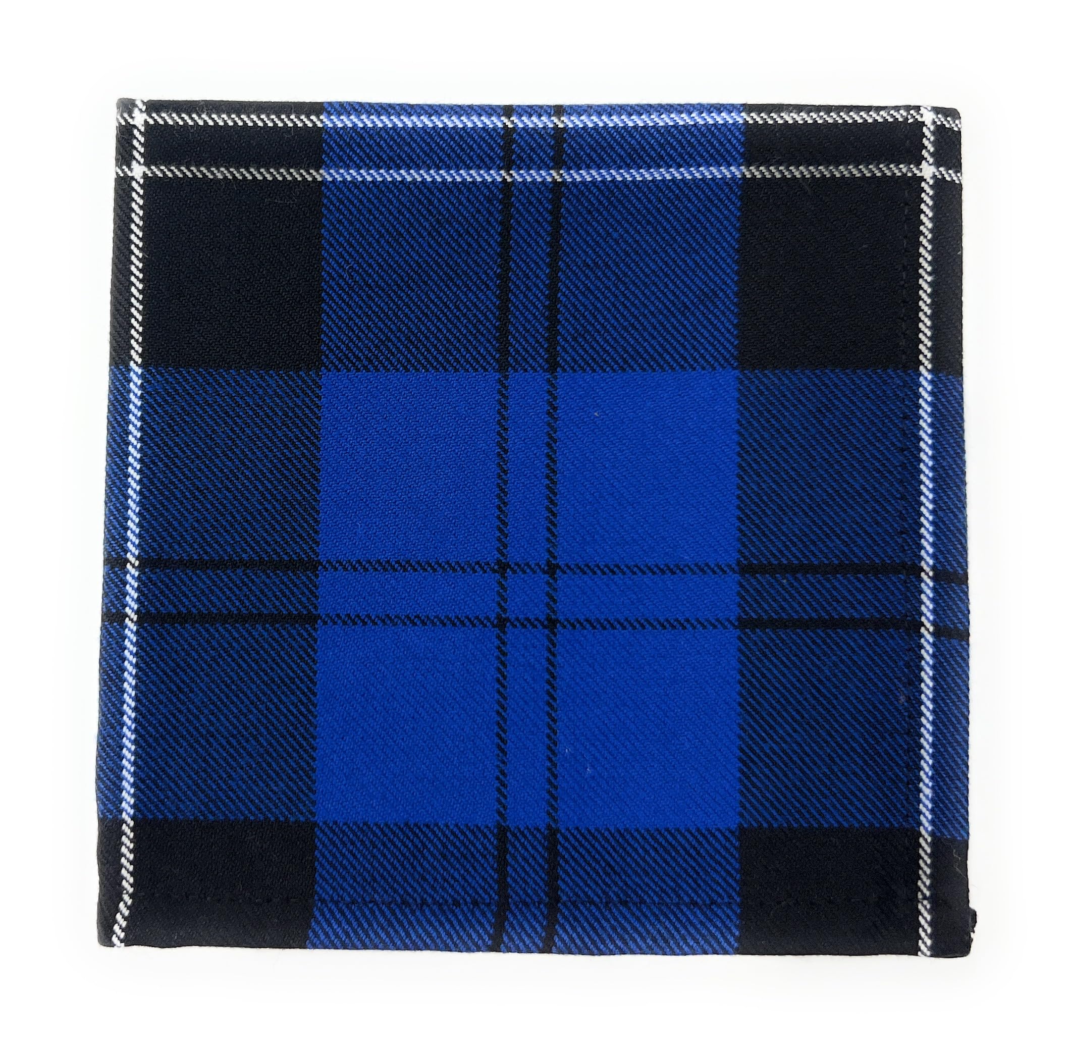 Tartan Pocket Square Handkerchief 26cm x 26cm (Ramsay Blue)