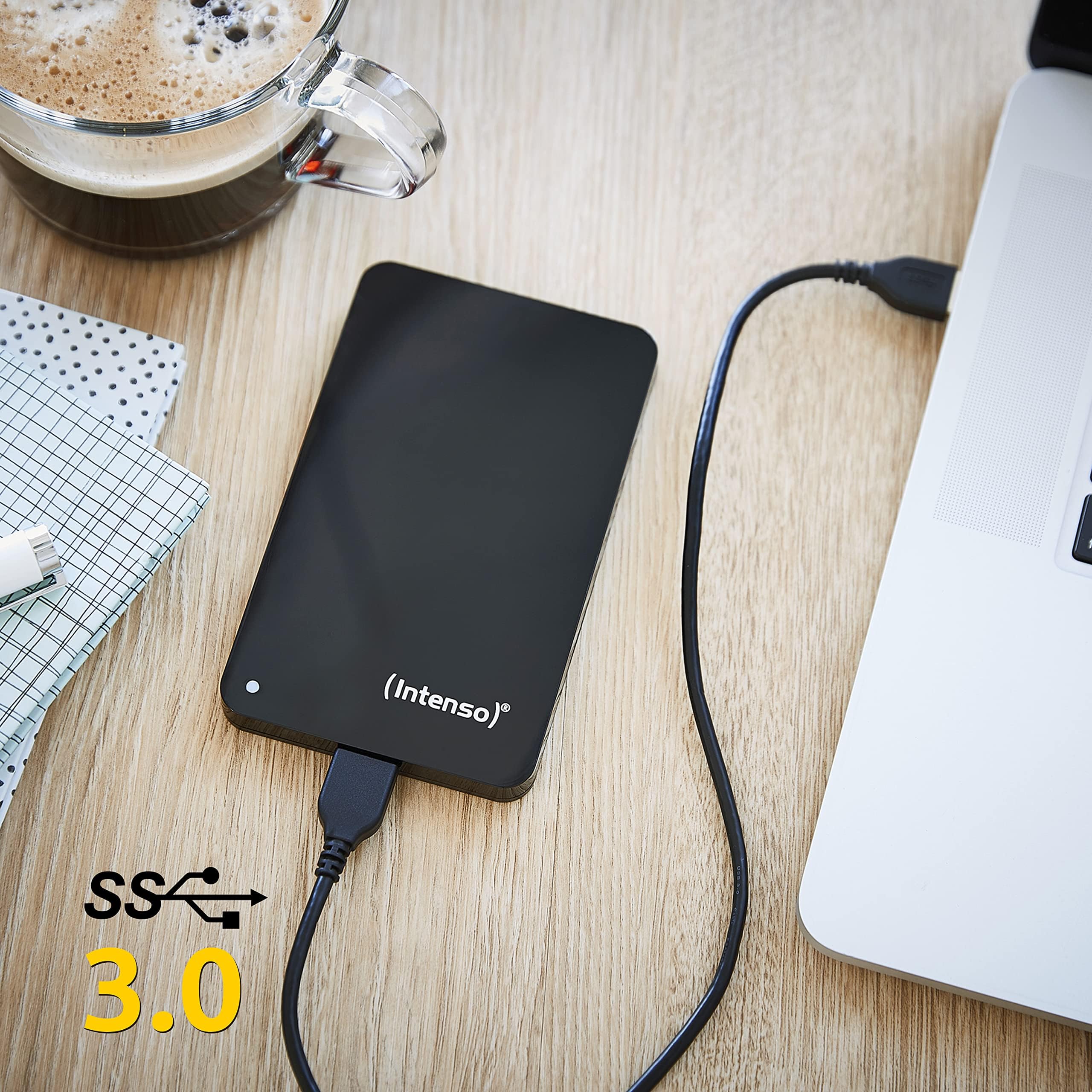 Intenso Memory Case 500 GB Externe Festplatte 2,5 Zoll USB 3.0 schwarz