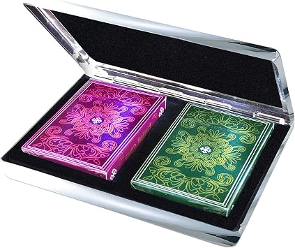 Natico Game, 2 Decks of Cards, Silver Case, Bridge Score Sheets 60-G521B