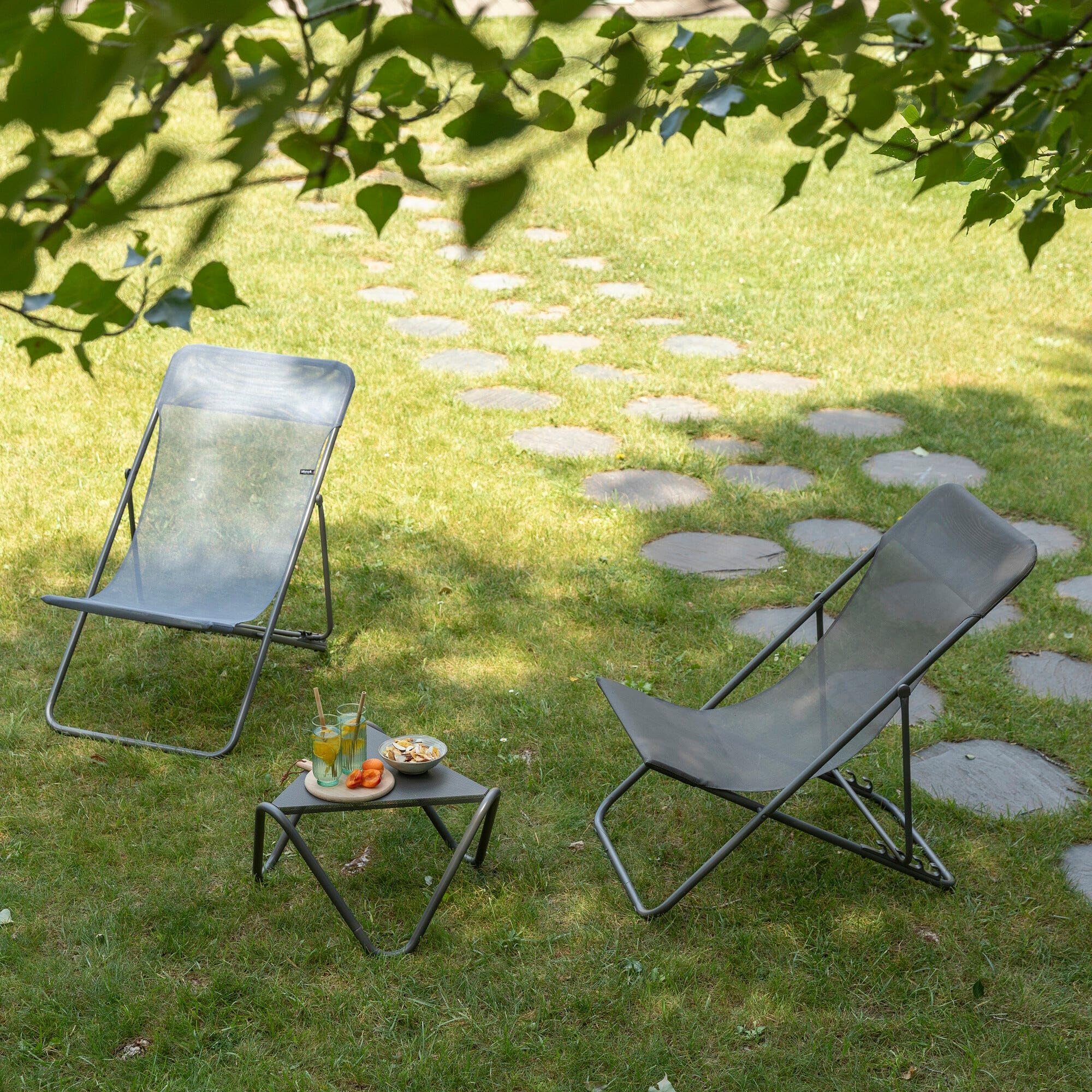 Lafuma Mobilier Maxi Lettino Grafite-Antracite Sedia regolabile leggera e stabile