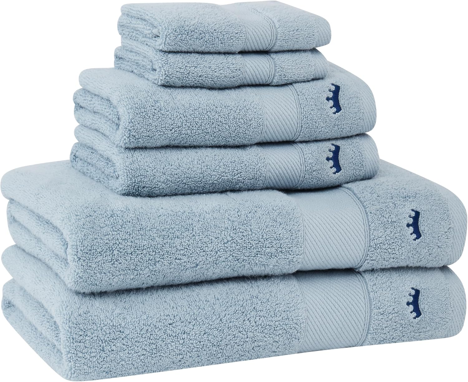 Classic Light Blue 6 Piece Towel Set