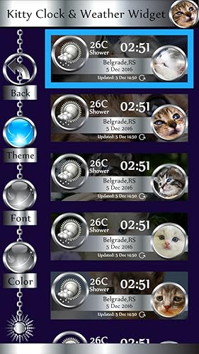 Relógio de Kitty & widget do tempo