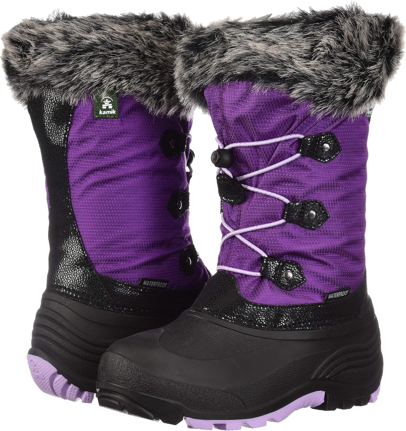 Kamik Girls Powdery2 Winter Boots,Grape,10T