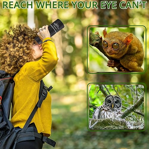 Miniatura 9 de Telescopio compacto monocular portátil de alta potencia para adultos, teléfono inteligente  16 x 52 pulgadas, mini monoscopio Nextgen Starscope de