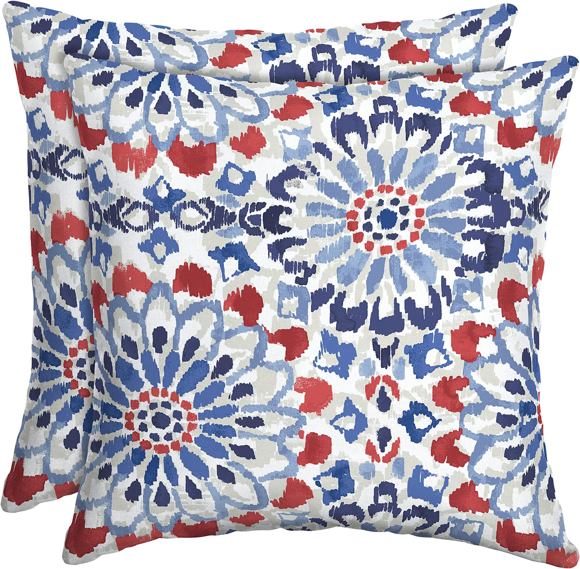Arden Outdoor Toss Pillow, 2 Pack, 16 x 16, Rain-Proof, Fade Resistant Clark Blue