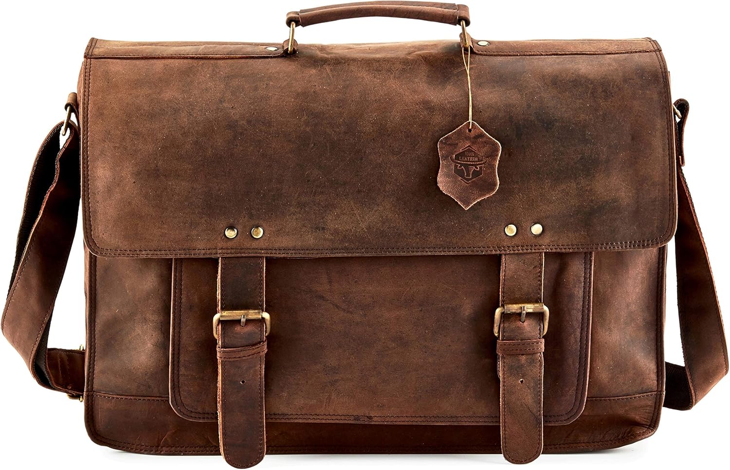 Personalized Leather Laptop Bag for Men, Engraved Name Initials Laptop Bag, Customized Monogram Travel messenger Bag for Groomsmen, Gift for Christmas, Birthday, Anniversary, Dad, Husband, Boyfriend