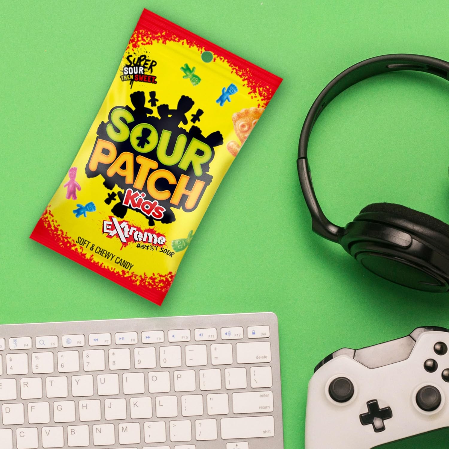SOUR PATCH KIDS Extreme Sour Soft & Chewy Gummy Candy, Bulk Candy, 12 - 7.2 oz Bags