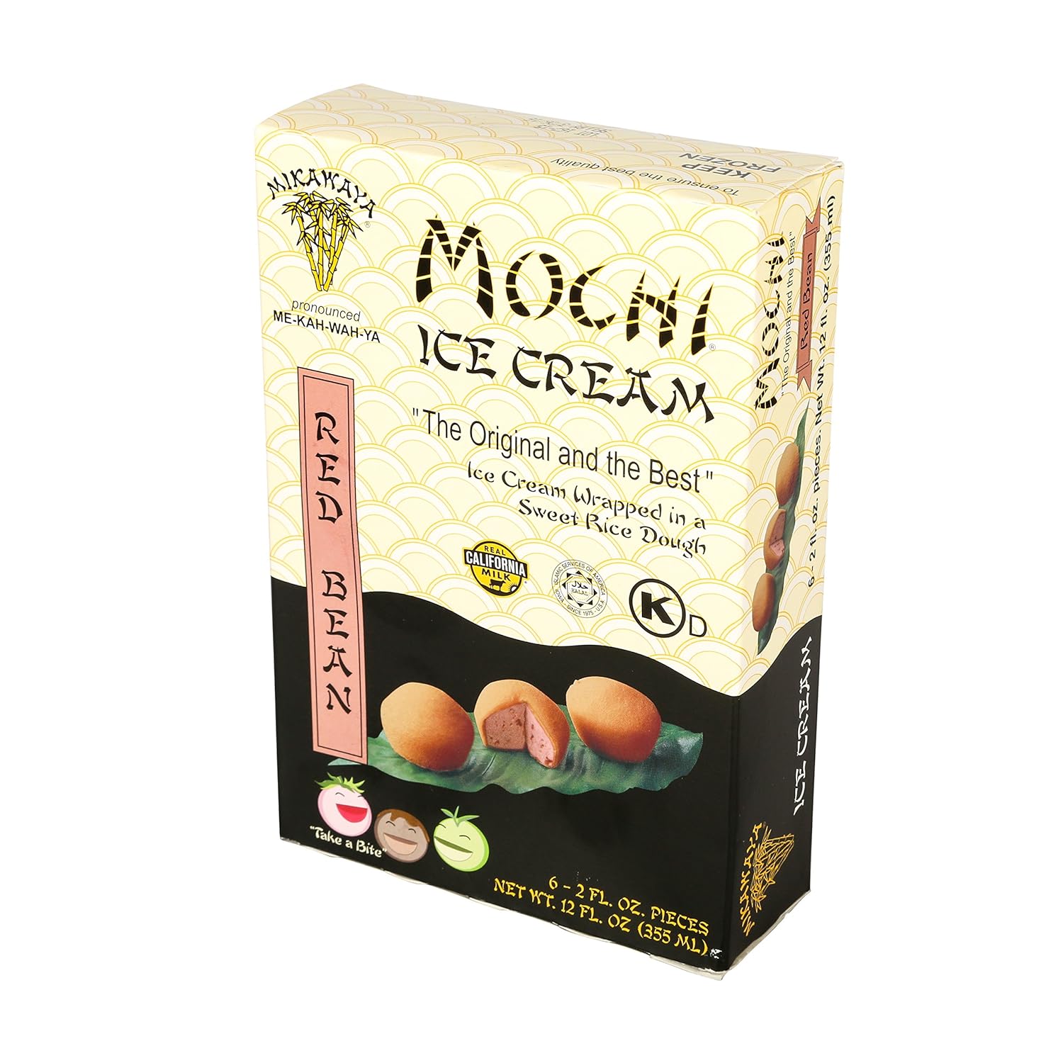 Mikawaya, Mochi Azuki Ice Cream Red Bean, 12 Ounce