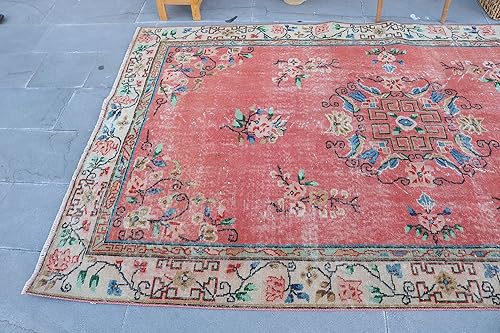 Miniatura 6 de SARIKAYA PILLOW Alfombra de salón, alfombra turca grande, 5.2 x 9.3 pies, alfombra vintage, alfombra Oushak, alfombra antigua, alfombra hecha a