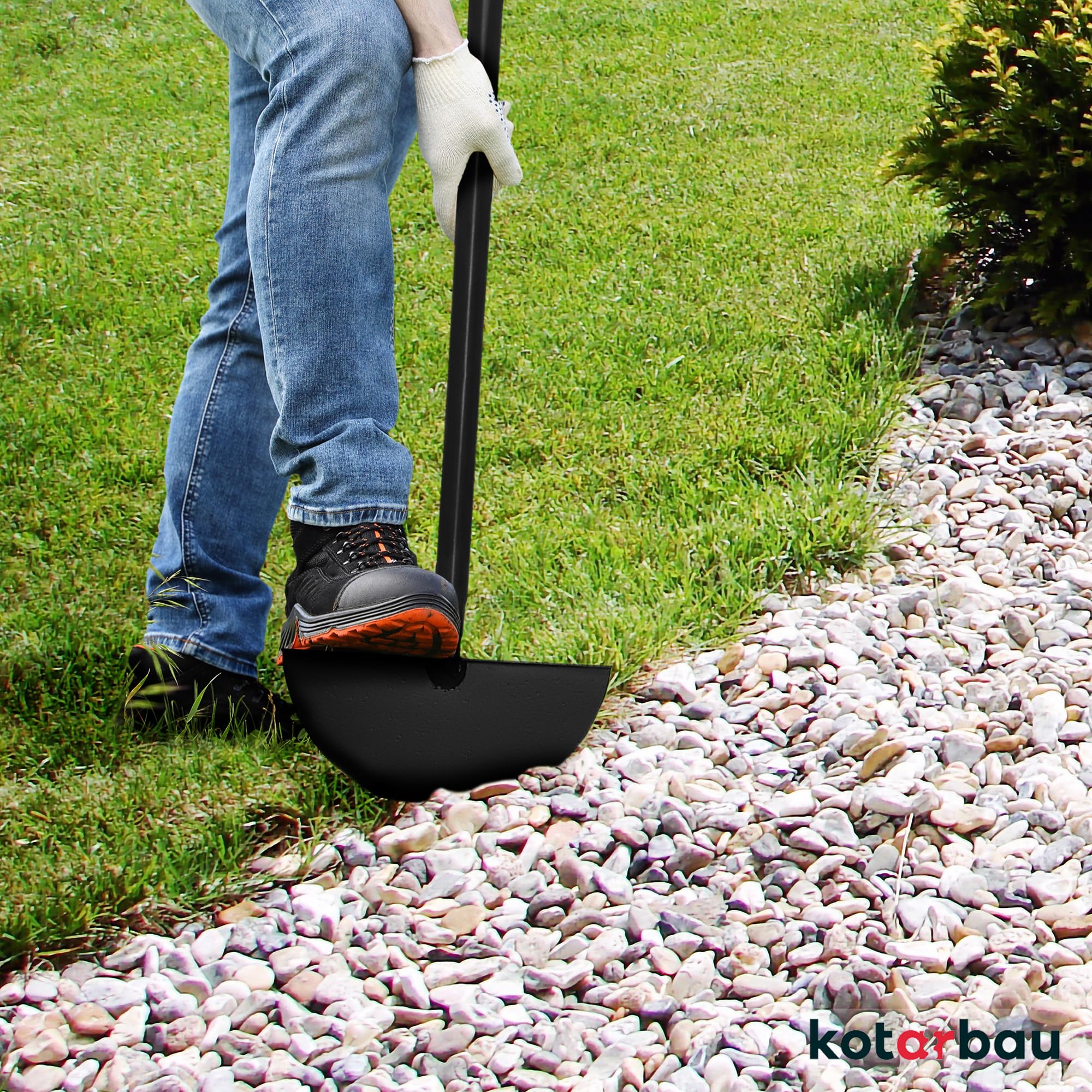 KOTARBAU® Coupe-Gazon | La Pelle en T Est en Acier Et Le Tige en Métal De 122 Cm | Dresse Bordure | Coupe-Bordures Manuels | Coupe Bordure Manuel | Dresse Bordure Manuel | Coupe Bordure Manuelle