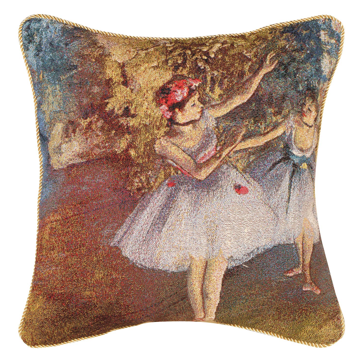 Signare Two Dancer Tapestry Cushion Cover – 18 X 18 Inches (45Cm X 45Cm) – Decorative Sofa Cushion Inspired By Artistic Masterpieces (, Cushion Cover Only)