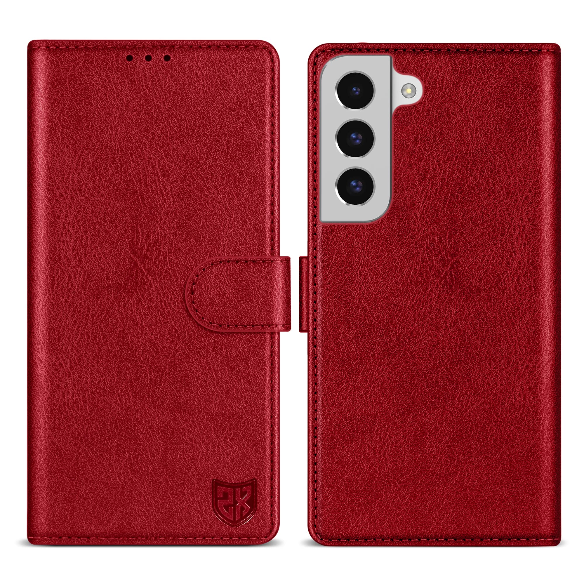 ZZXX for Samsung Galaxy S22 Plus Wallet Case with [RFID Blocking] Card Slot Kickstand Magnetic Closure Leather Flip Fold Protective Phone Case for