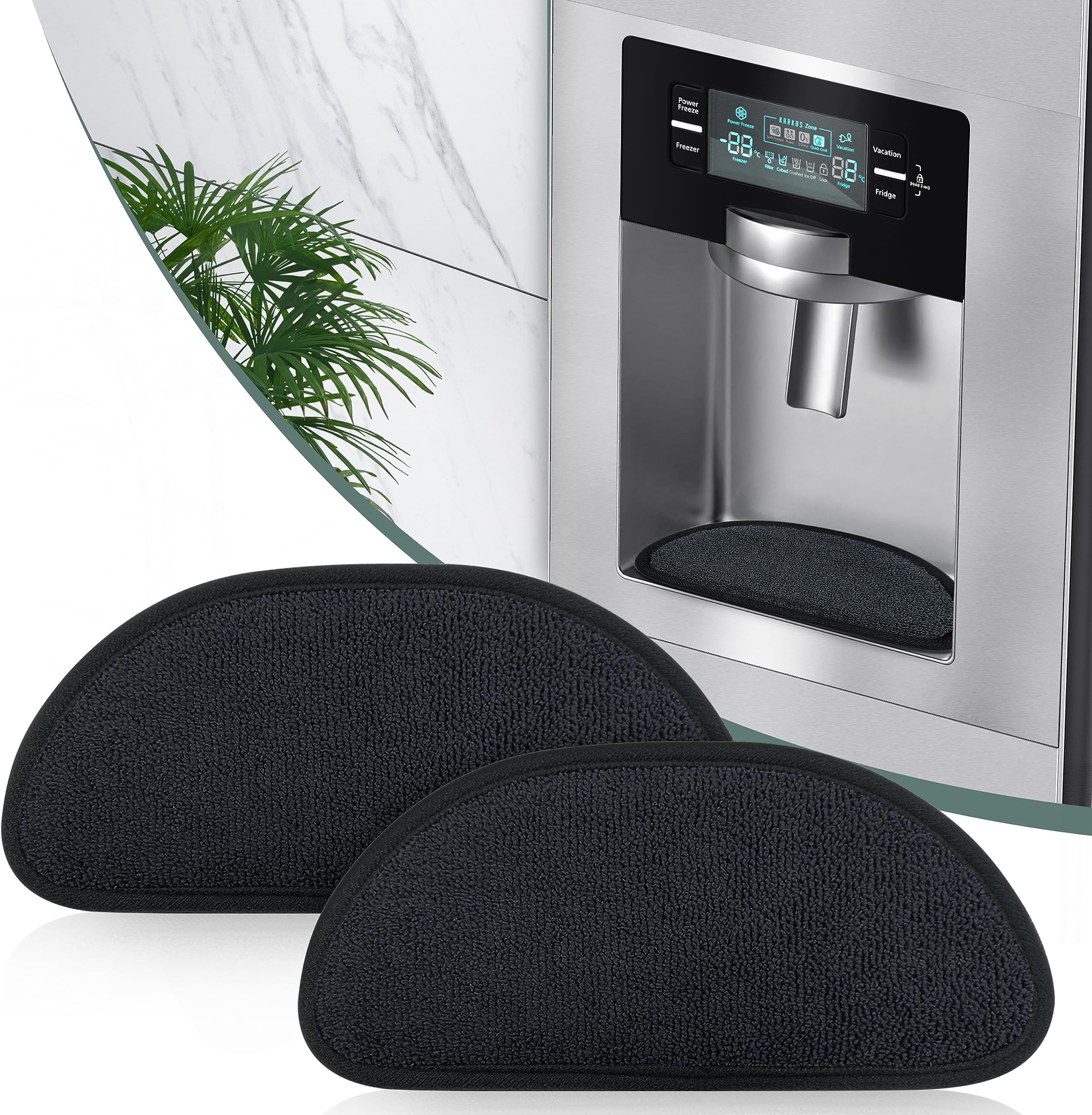 Qteeyou 2 Pcs Refrigerator Drip Catcher Tray, Mini Fridge