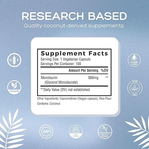 Miniatura 6 de Monolaurina extra fuerte 800mg - 2 unidades, 200 cápsulas