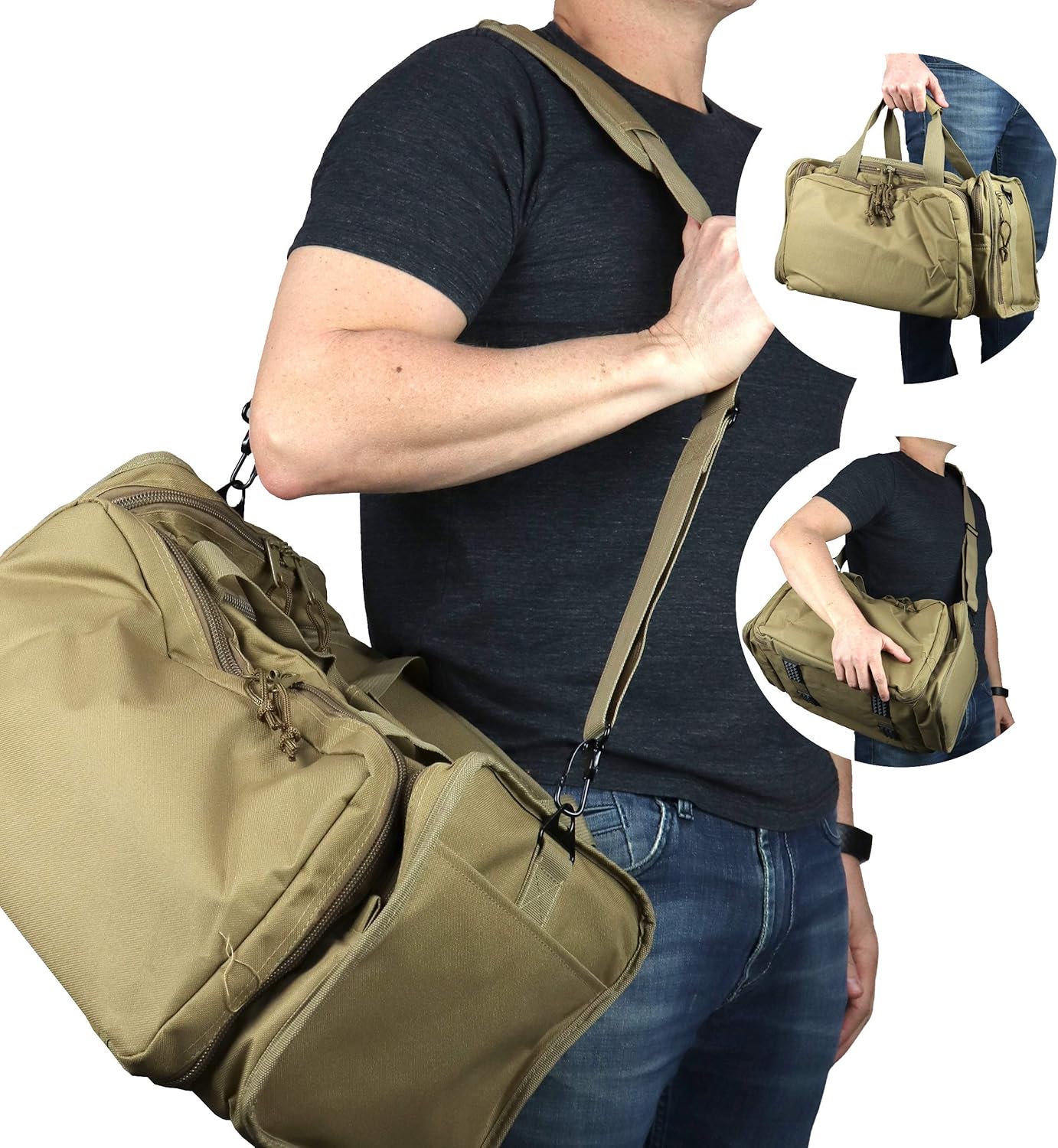 OSAGE RIVER Tactical Range Bag with Removable Pistol Pouches, Gun Range Duffle Bag for Ammo, Shooting, Hunting, or Traveling - Image 7