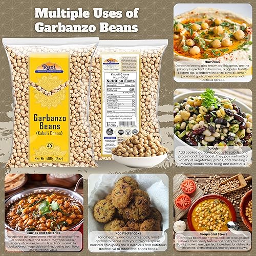 Vista 47 de Rani Garbanzo orgánico (Kabuli Chana) Tarro PET de 28 onzas (28.22 oz) ~ Todo natural Vegano Apto para gluten Sin OMG Origen indio