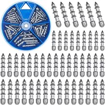 Fishing Nail Weights Kit,70pcs Wacky Worm Weights Insert Sinkers Fishing Weights for Plastic Worm Lures Nail Weights Sinkers Tackle for Neko Rig Wacky Rig Bass Fishing 4 Sizes