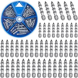 ANNIBBY Wacky Worm Rig Kit | 10 Pack 1/16oz Tungsten Nail Weights For Bass Fishing