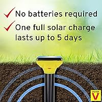 Vista 6 de Victor Mole and Gopher Solar Powered Sonic Spike - Repelente de topos y topos al aire libre - M9014 - Solución libre de químicos - Funciona