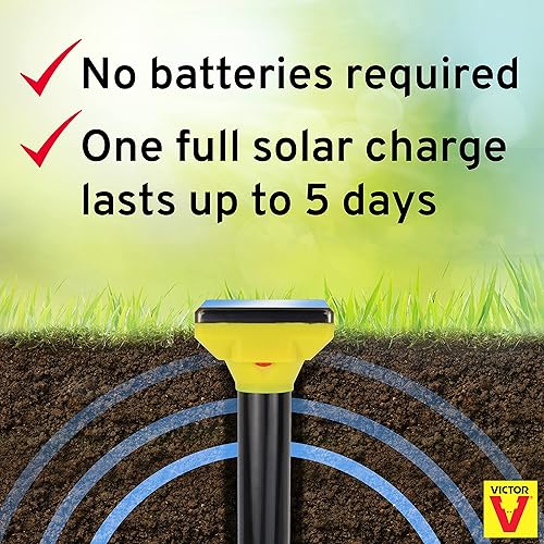 Miniatura 9 de Victor M9014 - Pico sónico con energía solar, 1 unidad (paquete de 2), color negro