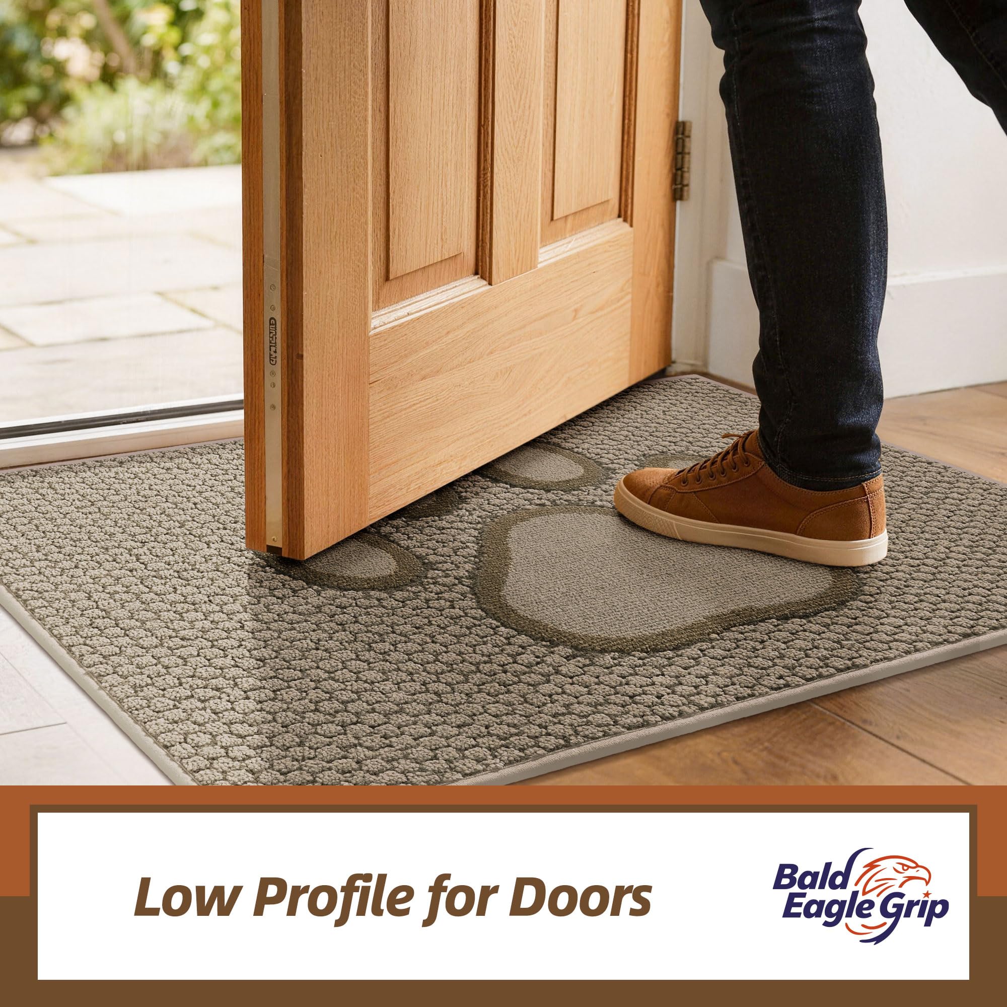 Dog Door Mat - Paw Print Entry Rug -4