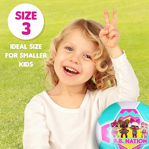 Miniatura 6 de Capelli Sport LOL Surprise! Balón de fútbol tamaño 3, BB Nation con licencia oficial de fútbol para niños y niñas, multicolor