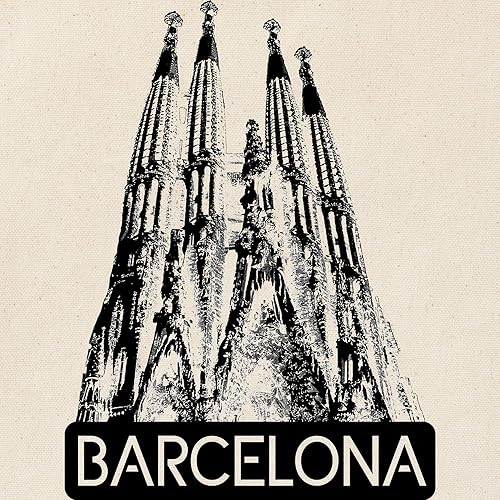 Miniatura 2 de CafePress Barcelona Sagrada Familia Tote Bag Bolsa de lona natural, bolsa de compras reutilizable, Caqui
