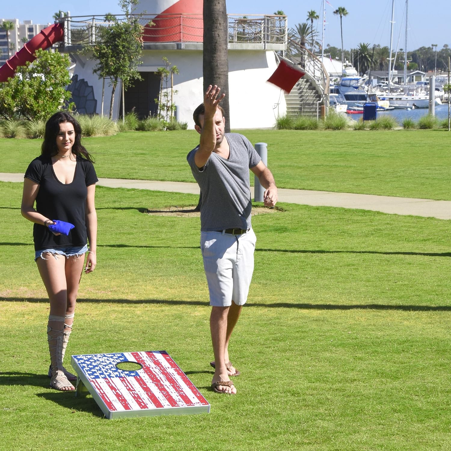 GoSports Cornhole Bean Bag Toss Game Set