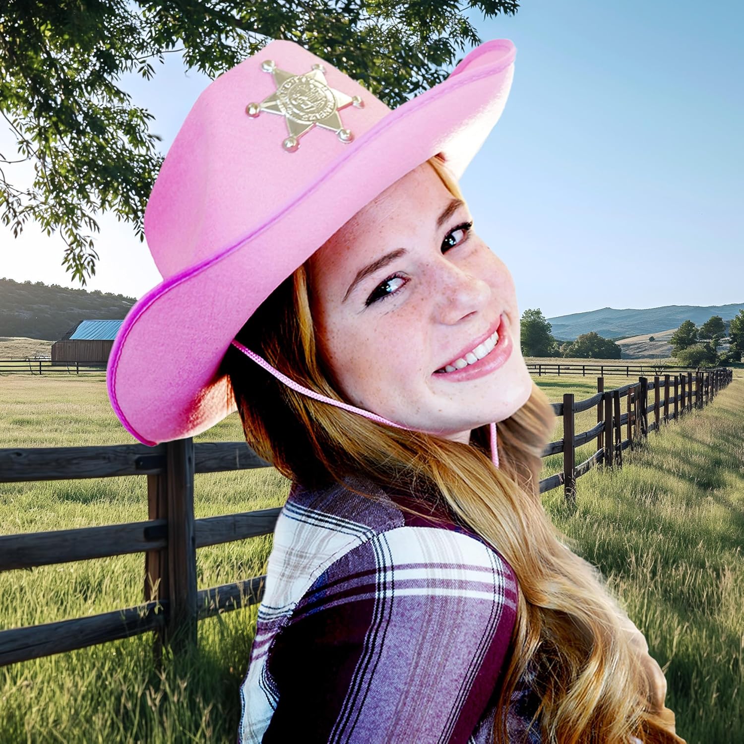 Squirrel Products Western Sheriff Hat - Pink - Image 5