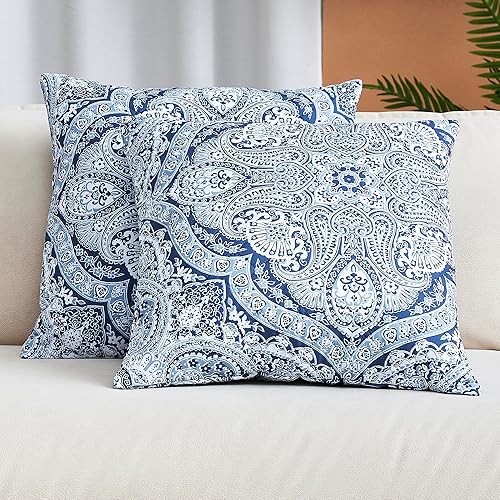 Mellanni Fundas de almohada ultrasónicas de 18 x 18 pulgadas, juego de 2 fundas de almohada decorativas, fundas de cojín con costuras pinsonic, Mellanni Fundas de almohada ultrasónicas de 18 x 18 pulgadas, juego de 2 fundas de almohada decorativas, fundas de cojín con costuras pinsonic,