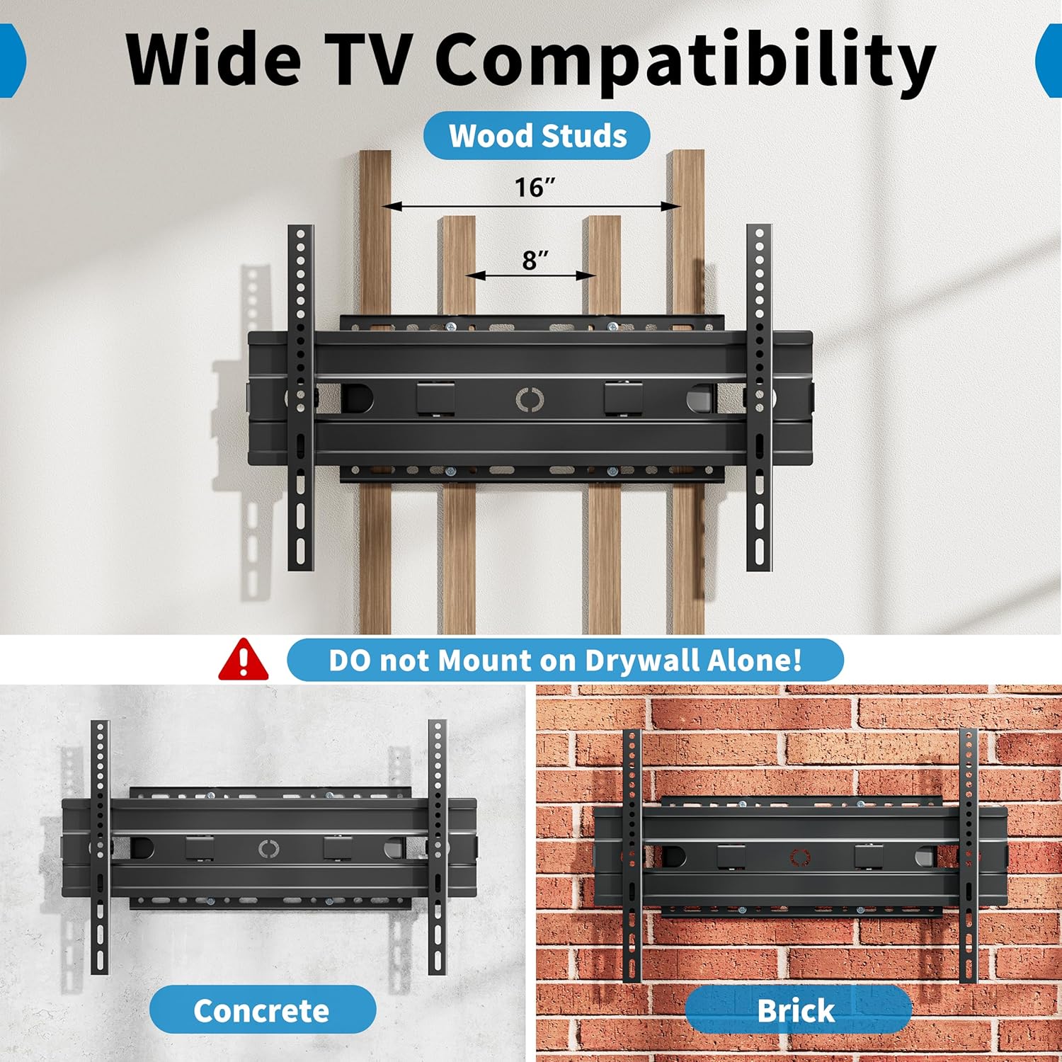 GearFusion TV Wall Mount for Most 32-85 inch TVs, Full Motion TV Bracket with Swivel Tilt Extension, Dual Articulating Arms TVs Mount Fits 12”/16” Wood Studs Up to 132lbs, Max VESA 600x400mm