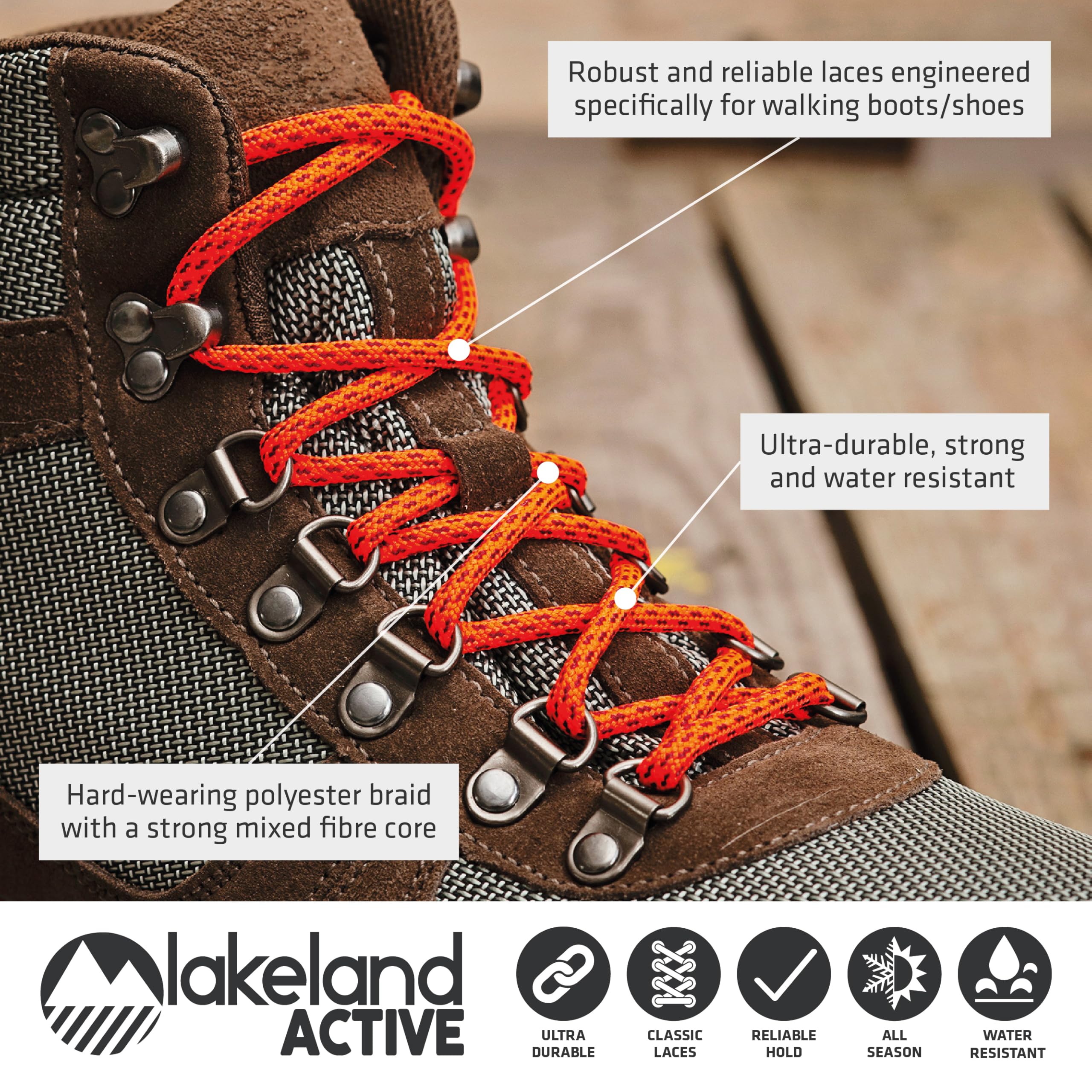 Lakeland Active Grasmoor Strong Round Walking Boot & Shoe Laces - 3