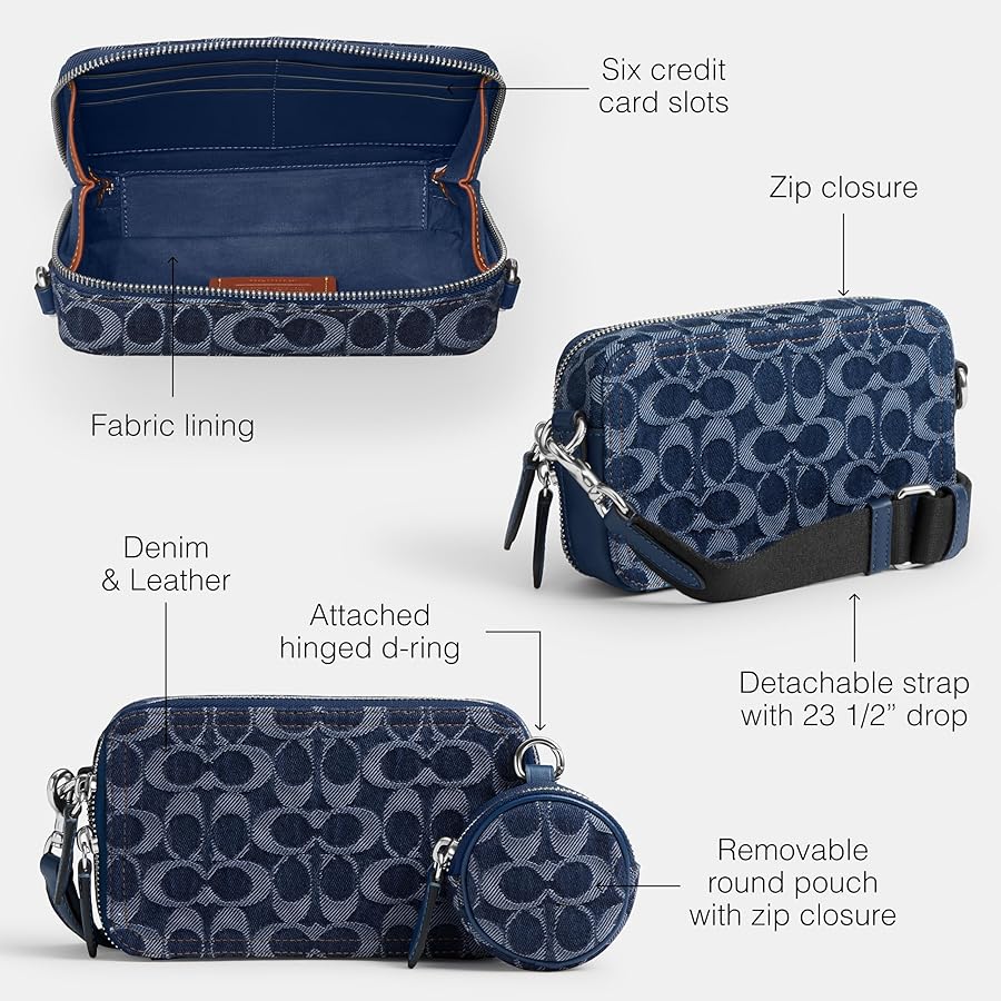 Amazon | [Coach] コーチチャータースリムクロスボディ。, ディープ